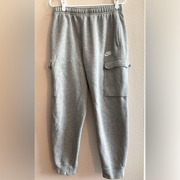 Nike Other - Nike Women’s Light Gray Elastic Waist Cargo Joggers size Medium